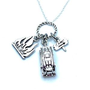 Camping Charm Necklace RV Road Trip